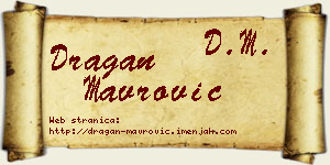 Dragan Mavrović vizit kartica